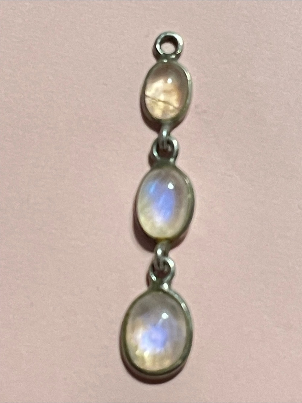 Sterling Silver Moonstone Dangling Pendant #7836 💎 SALE